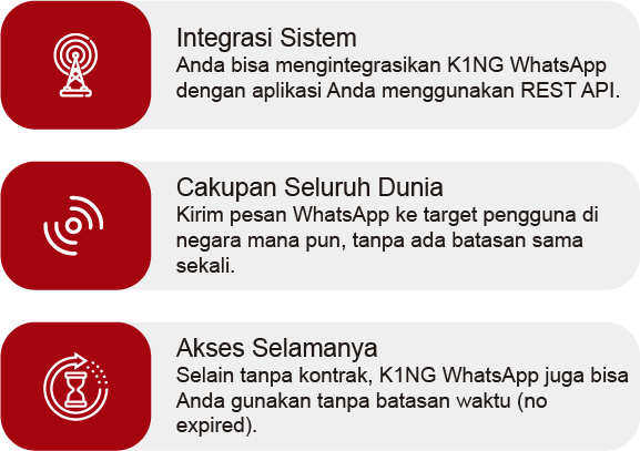 Fitur & Keunggulan Whatsapp Reguler K1NG 1
