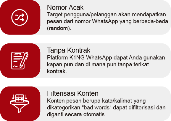Fitur & Keunggulan Whatsapp Reguler K1NG 3