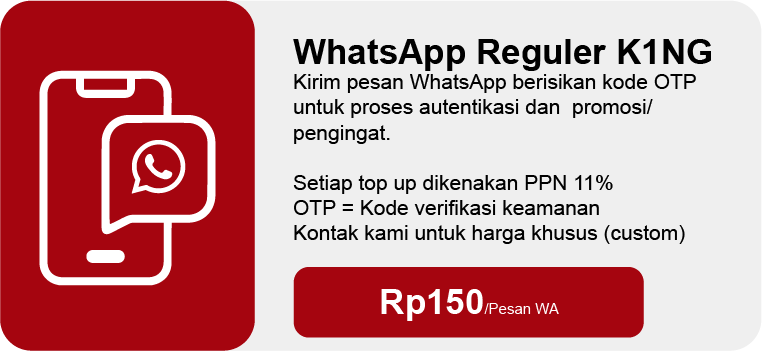Tarif Harga Whatsapp Reguler K1NG Mobile
